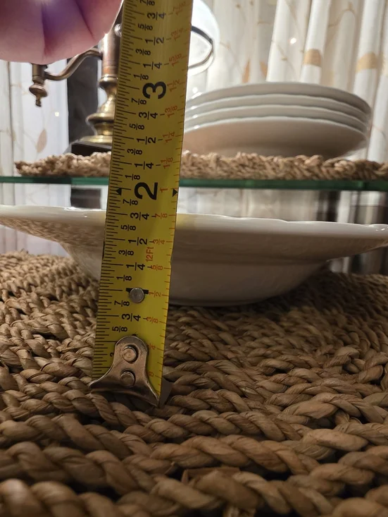 Pier 1 Handcrafted Ceramica Quadrifoglio Embossed Weave Rimmed Bowls Set of 5 - Picture 6 of 7